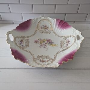Antique Carl Tielsch Germany 1902 Porcelain serving Dish collectible Bowl